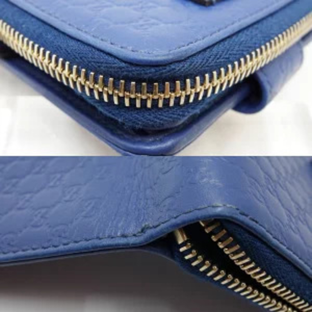 Gucci Compact Wallet guccissima Bi fold Leather Blue - Picture 4 of 8